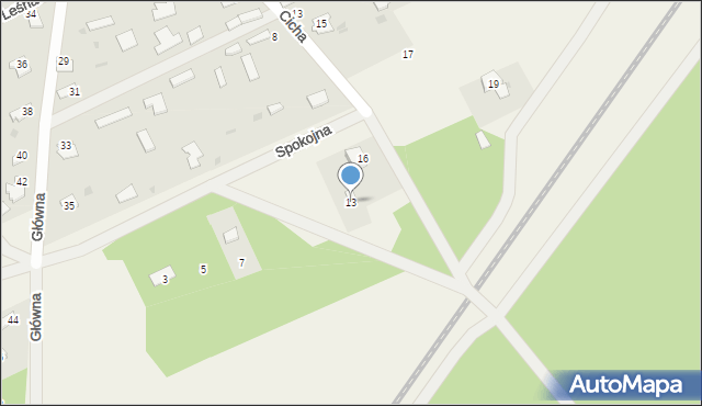 Dobrowoda, Spokojna, 13, mapa Dobrowoda