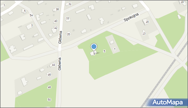 Dobrowoda, Spokojna, 3, mapa Dobrowoda