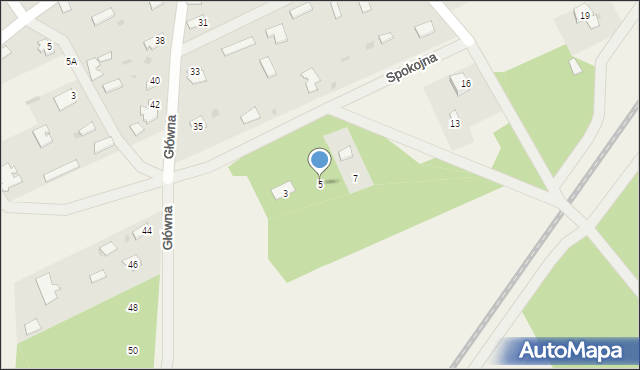 Dobrowoda, Spokojna, 5, mapa Dobrowoda