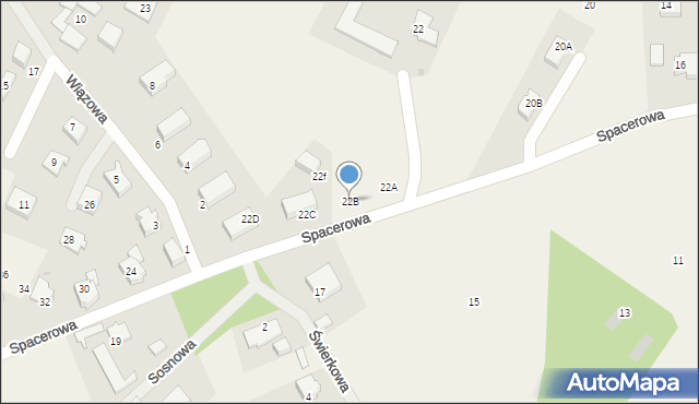 Dobrzewino, Spacerowa, 22B, mapa Dobrzewino