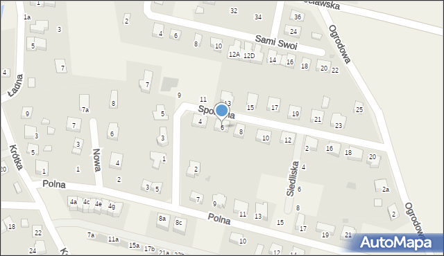 Dobrzykowice, Spokojna, 6, mapa Dobrzykowice