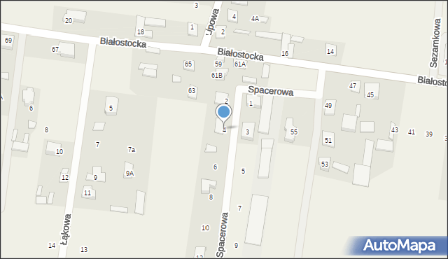 Dobrzyniewo Duże, Spacerowa, 4, mapa Dobrzyniewo Duże