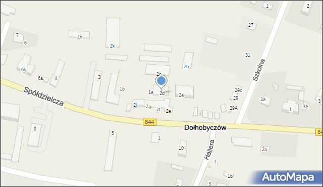 Dołhobyczów, Spółdzielcza, 2d, mapa Dołhobyczów