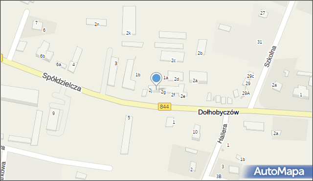 Dołhobyczów, Spółdzielcza, 2i, mapa Dołhobyczów