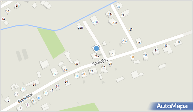 Drawsko Pomorskie, Spokojna, 21a, mapa Drawsko Pomorskie