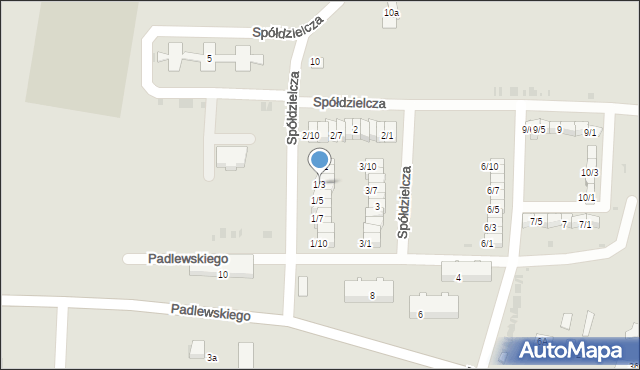 Drobin, Spółdzielcza, 1/3, mapa Drobin