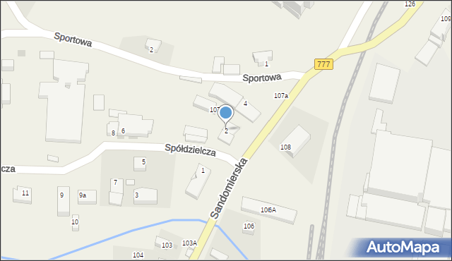 Dwikozy, Spółdzielcza, 2, mapa Dwikozy