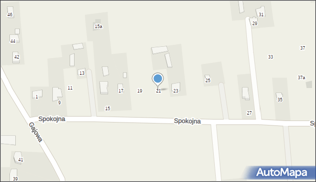 Dys, Spokojna, 21, mapa Dys