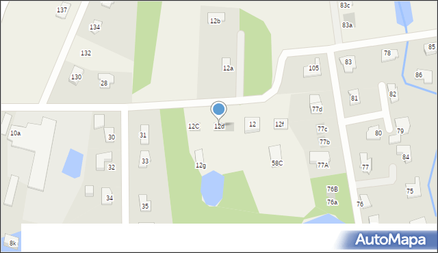 Dywity, Spółdzielcza, 12d, mapa Dywity