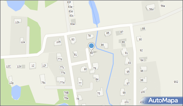 Dywity, Spółdzielcza, 82, mapa Dywity