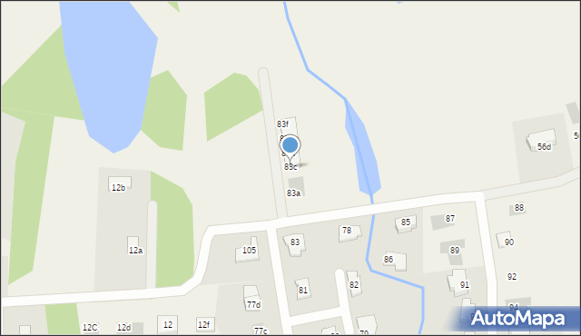 Dywity, Spółdzielcza, 83c, mapa Dywity