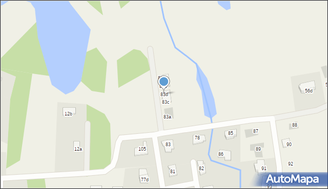 Dywity, Spółdzielcza, 83d, mapa Dywity