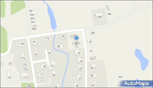 Dywity, Spółdzielcza, 89, mapa Dywity