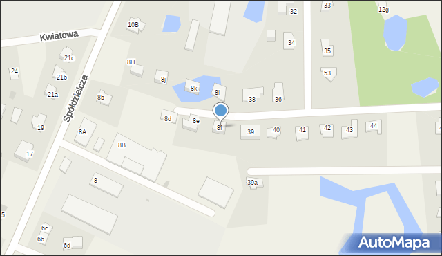 Dywity, Spółdzielcza, 8f, mapa Dywity