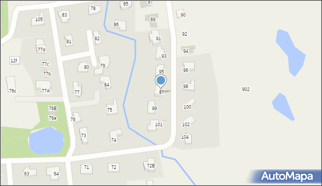 Dywity, Spółdzielcza, 97, mapa Dywity