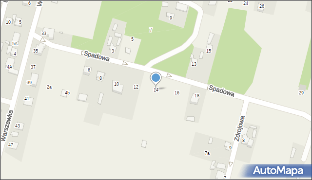 Dziurów, Spadowa, 14, mapa Dziurów