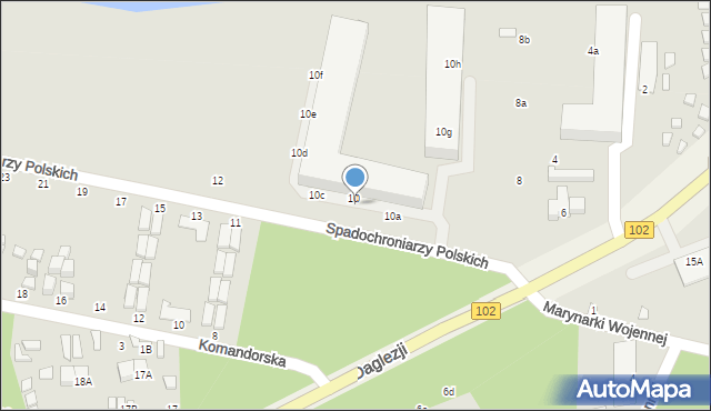 Dziwnów, Spadochroniarzy Polskich, 10b, mapa Dziwnów