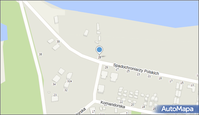 Dziwnów, Spadochroniarzy Polskich, 18, mapa Dziwnów