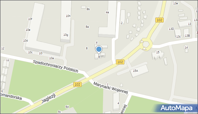 Dziwnów, Spadochroniarzy Polskich, 6, mapa Dziwnów