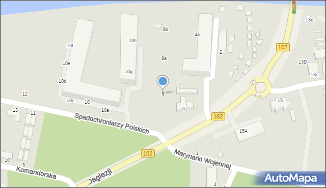 Dziwnów, Spadochroniarzy Polskich, 8, mapa Dziwnów