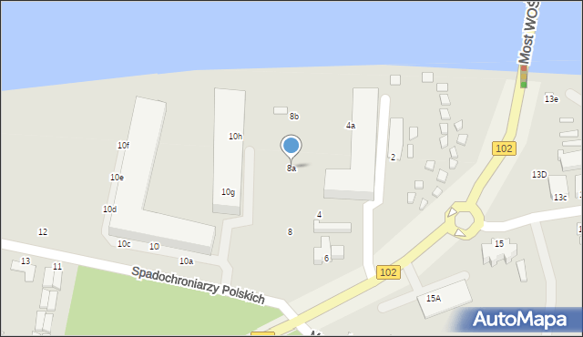 Dziwnów, Spadochroniarzy Polskich, 8a, mapa Dziwnów