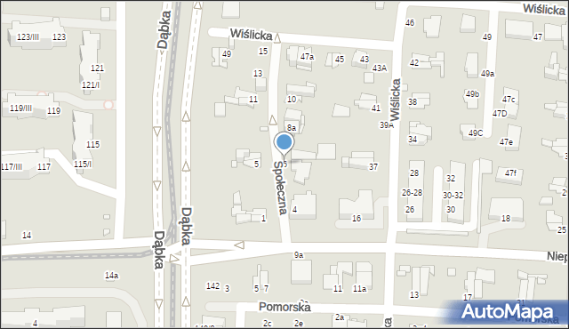 Elbląg, Społeczna, 6, mapa Elbląga