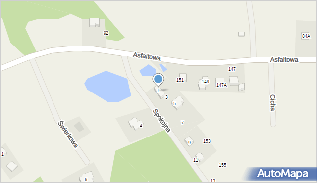 Ełganowo, Spokojna, 1, mapa Ełganowo