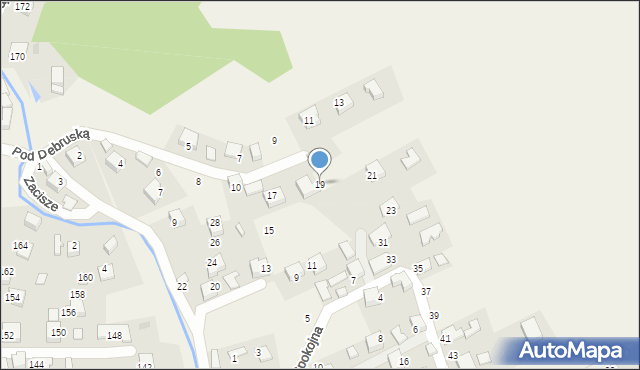 Filipowice, Spokojna, 19, mapa Filipowice