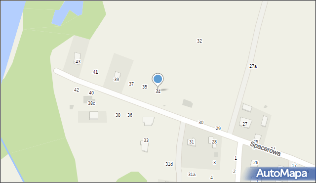 Firlej, Spacerowa, 34, mapa Firlej