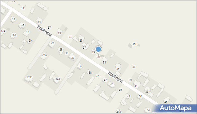 Franciszków, Spokojna, 31, mapa Franciszków