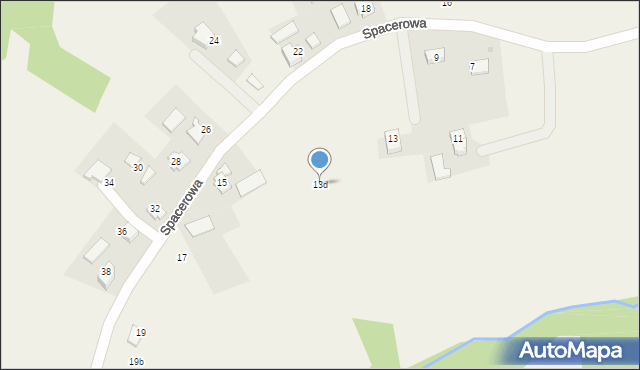 Frydrychowice, Spacerowa, 13d, mapa Frydrychowice