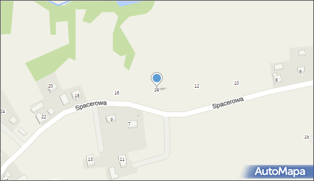 Frydrychowice, Spacerowa, 14, mapa Frydrychowice