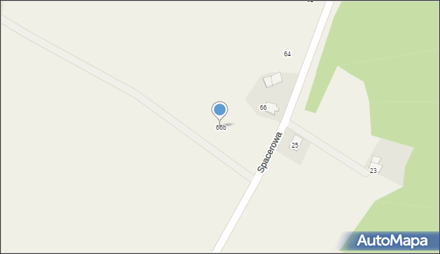 Frydrychowice, Spacerowa, 66b, mapa Frydrychowice