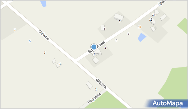 Gałęzinowo, Spacerowa, 2, mapa Gałęzinowo