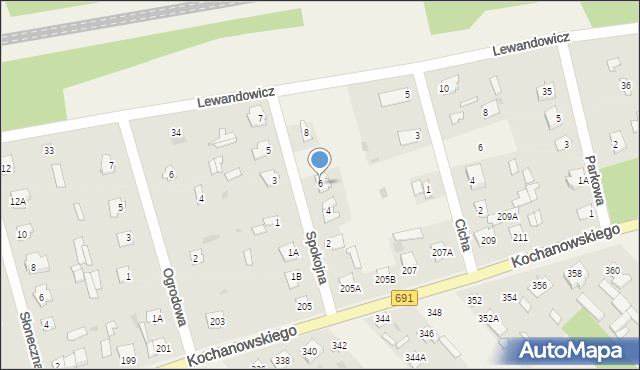 Garbatka-Letnisko, Spokojna, 6, mapa Garbatka-Letnisko