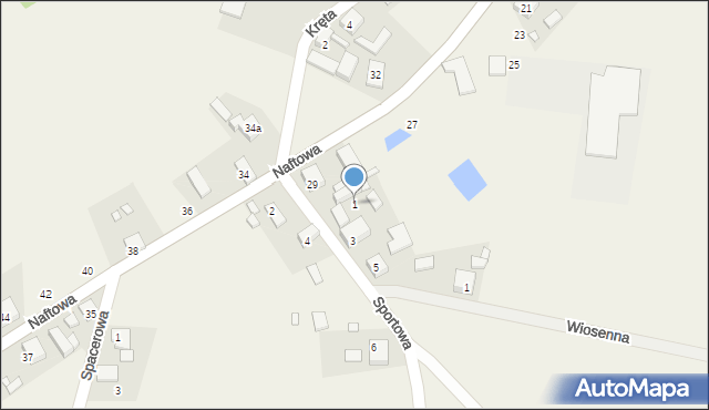 Garki, Sportowa, 1, mapa Garki
