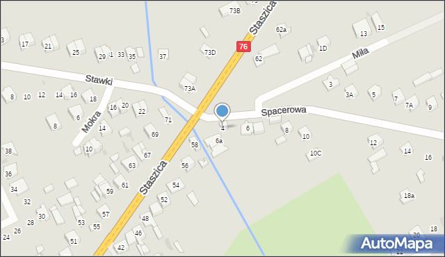 Garwolin, Spacerowa, 4, mapa Garwolin