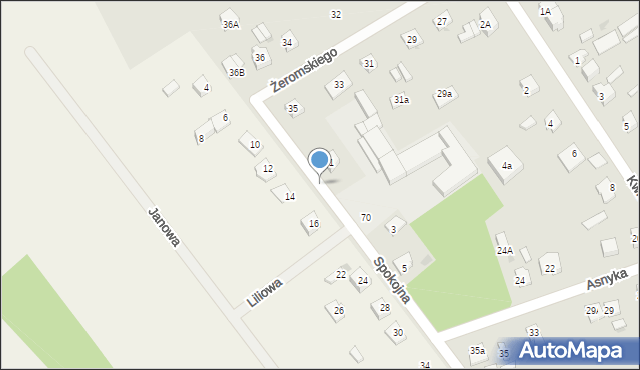 Garwolin, Spokojna, 12, mapa Garwolin