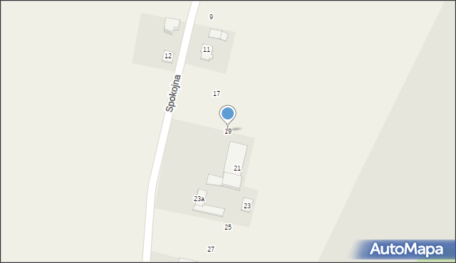 Gąski, Spokojna, 19, mapa Gąski