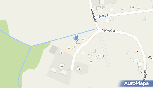 Gąski, Spokojna, 4, mapa Gąski