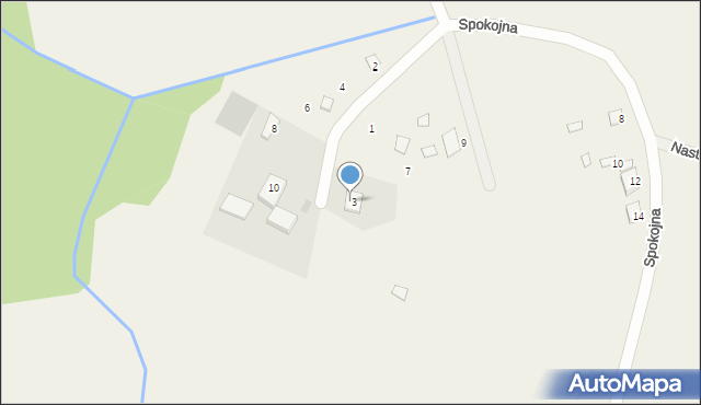 Gąski, Spokojna, 5, mapa Gąski