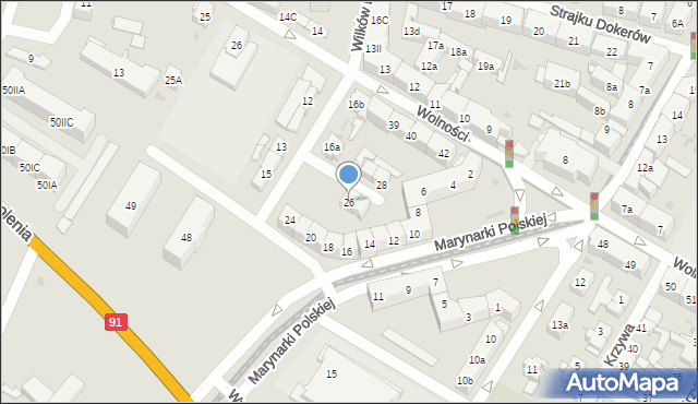 Gdańsk, Spokojna, 26, mapa Gdańska