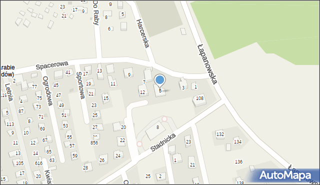 Gdów, Spacerowa, 5, mapa Gdów