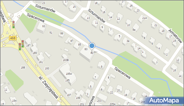 Gdynia, Spacerowa, 81, mapa Gdyni