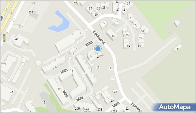 Gdynia, Spokojna, 10, mapa Gdyni