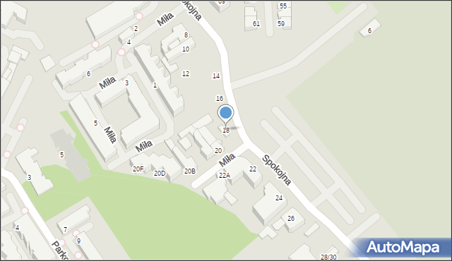 Gdynia, Spokojna, 18, mapa Gdyni