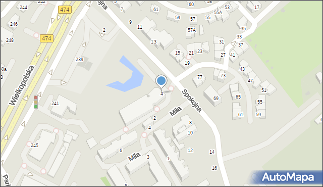 Gdynia, Spokojna, 4, mapa Gdyni