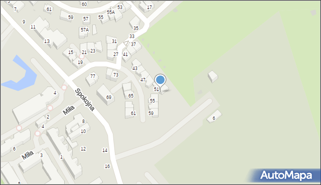 Gdynia, Spokojna, 53, mapa Gdyni