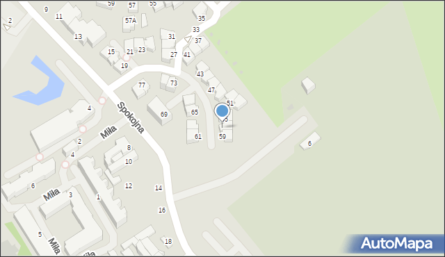 Gdynia, Spokojna, 57, mapa Gdyni