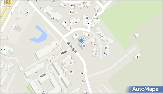 Gdynia, Spokojna, 69-71, mapa Gdyni